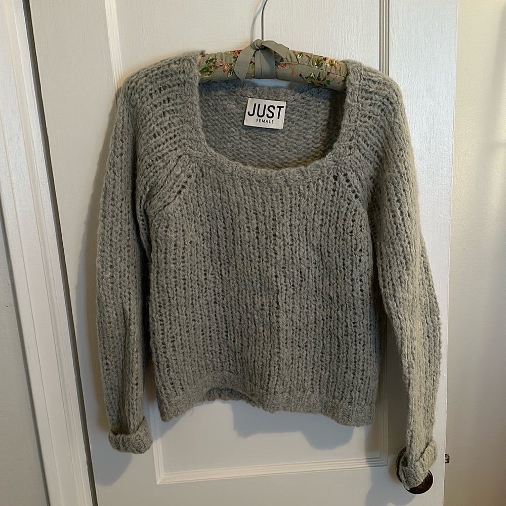Just Female Alpaca Blue Sweater, XS